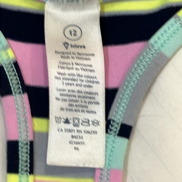Ivivva by Lululemon size 12 Multicolor Striped Tank Top - Picture 2 of 13